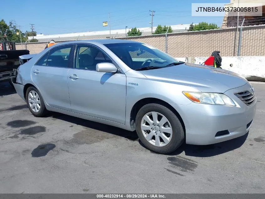 2007 Toyota Camry Hybrid VIN: JTNBB46K373005815 Lot: 40232914