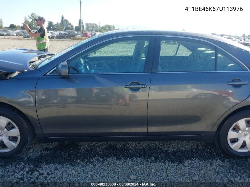 4T1BE46K67U113976 2007 Toyota Camry Le