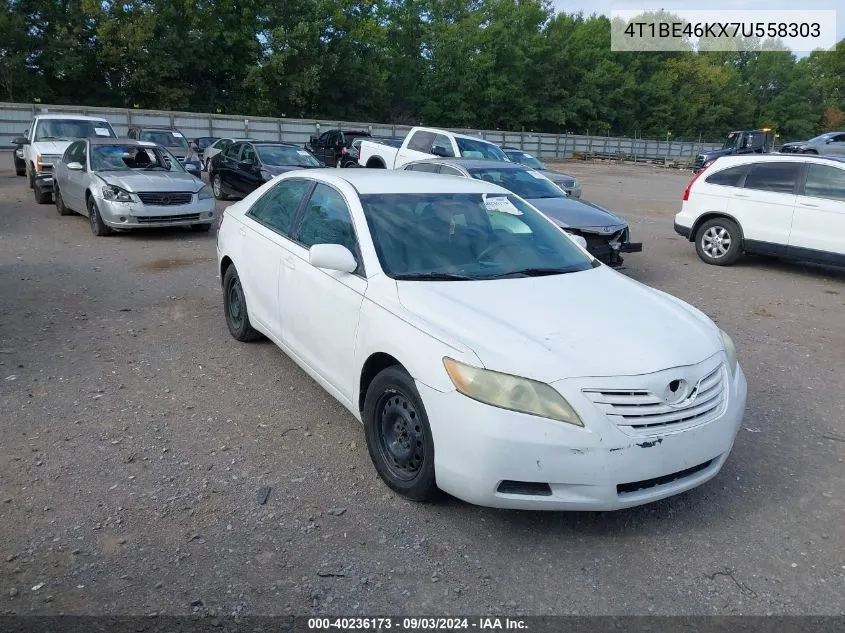 2007 Toyota Camry Le VIN: 4T1BE46KX7U558303 Lot: 40236173