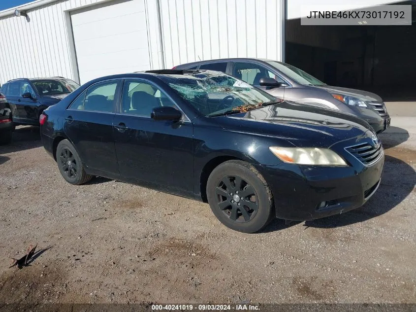 2007 Toyota Camry Xle VIN: JTNBE46KX73017192 Lot: 40241019