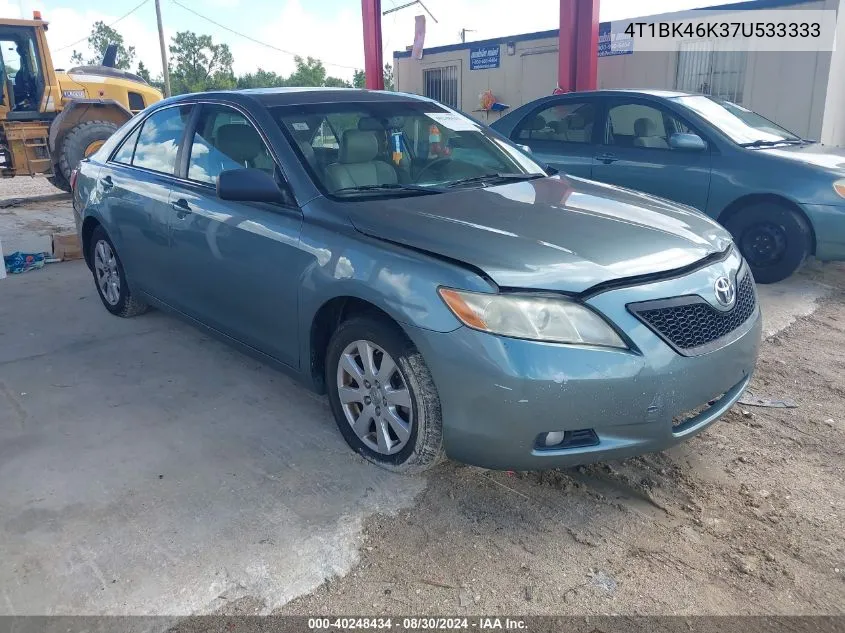 4T1BK46K37U533333 2007 Toyota Camry Xle V6