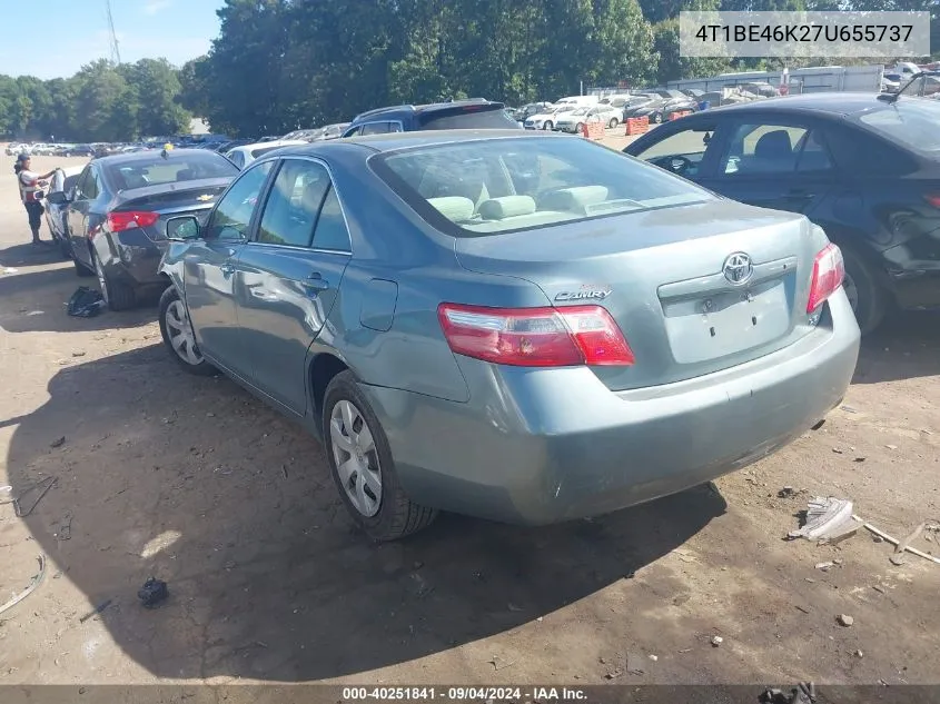 4T1BE46K27U655737 2007 Toyota Camry Le