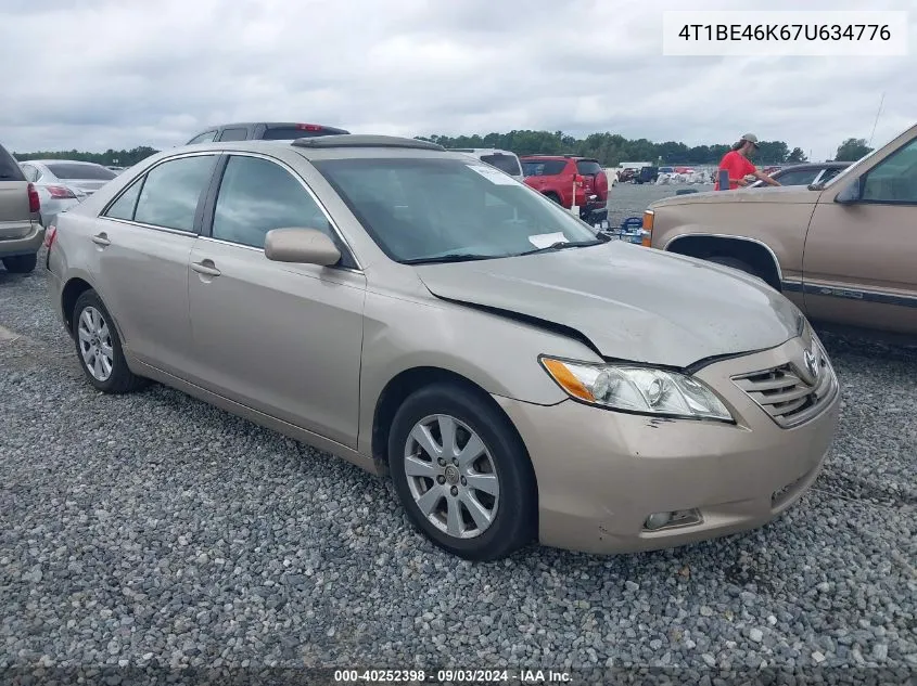 2007 Toyota Camry Xle VIN: 4T1BE46K67U634776 Lot: 40252398