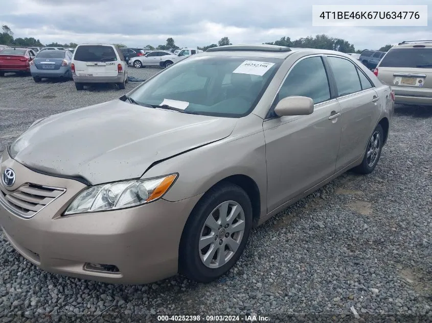 4T1BE46K67U634776 2007 Toyota Camry Xle