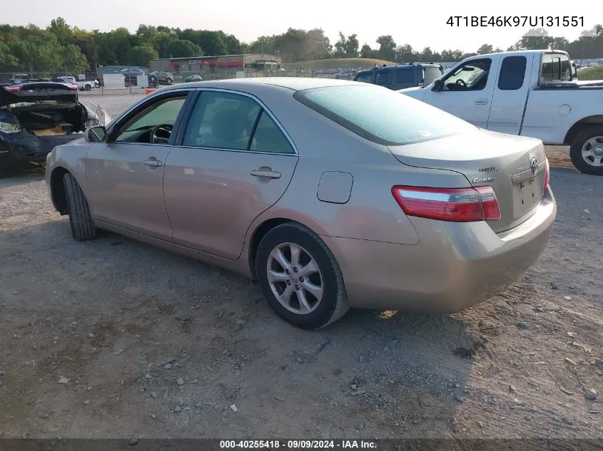 2007 Toyota Camry Le VIN: 4T1BE46K97U131551 Lot: 40255418