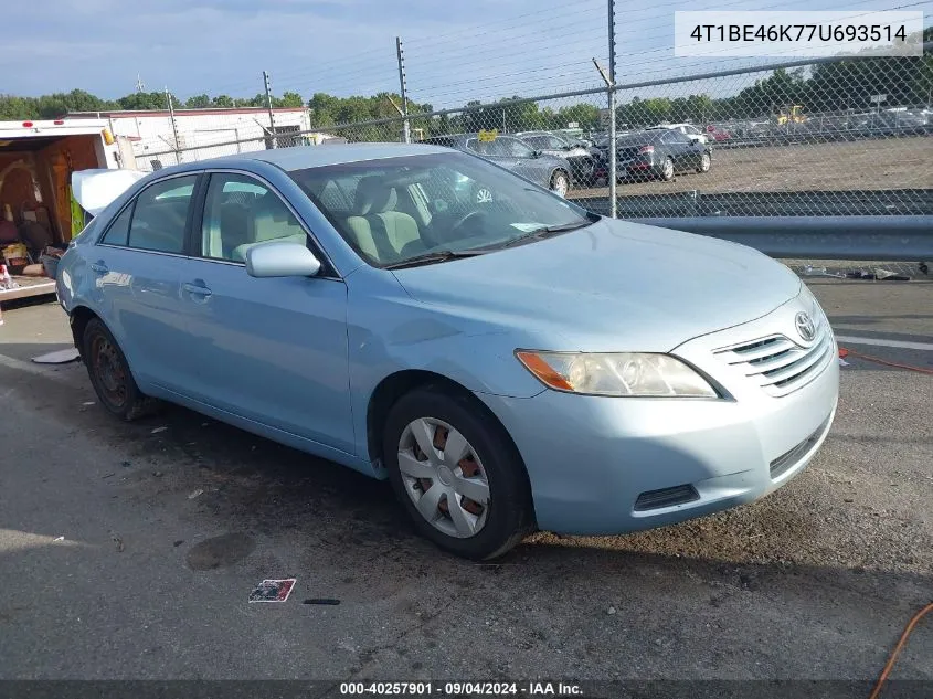 2007 Toyota Camry Le VIN: 4T1BE46K77U693514 Lot: 40257901