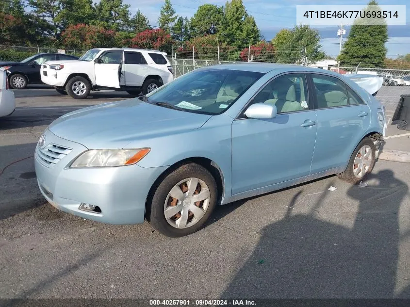 4T1BE46K77U693514 2007 Toyota Camry Le