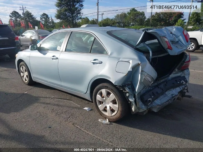 4T1BE46K77U693514 2007 Toyota Camry Le