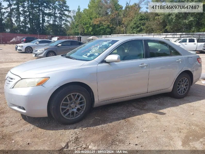 4T1BE46K97U647487 2007 Toyota Camry Le