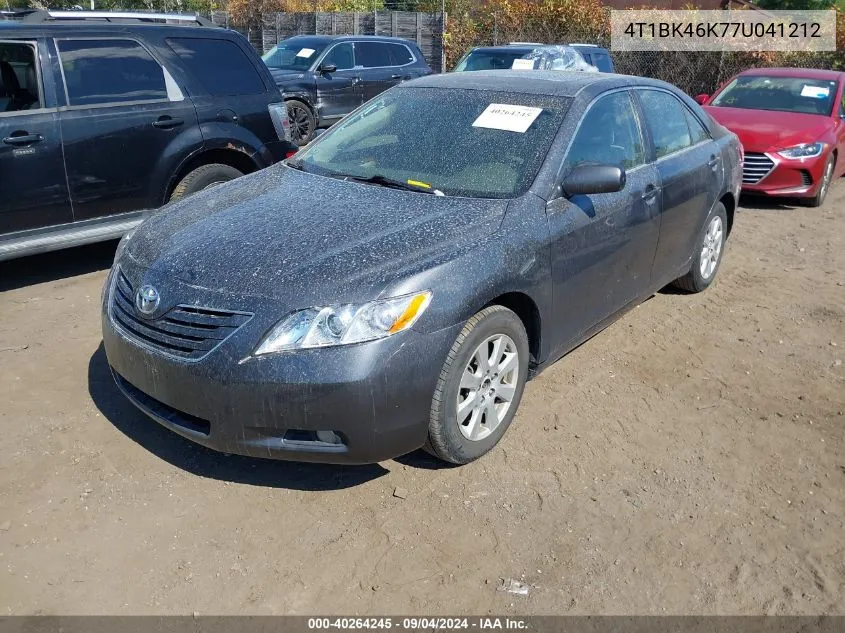 2007 Toyota Camry Xle V6 VIN: 4T1BK46K77U041212 Lot: 40264245