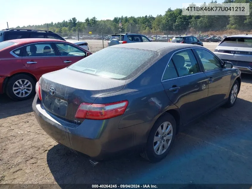 4T1BK46K77U041212 2007 Toyota Camry Xle V6