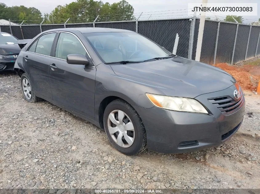 2007 Toyota Camry Le V6 VIN: JTNBK46K073003083 Lot: 40265781