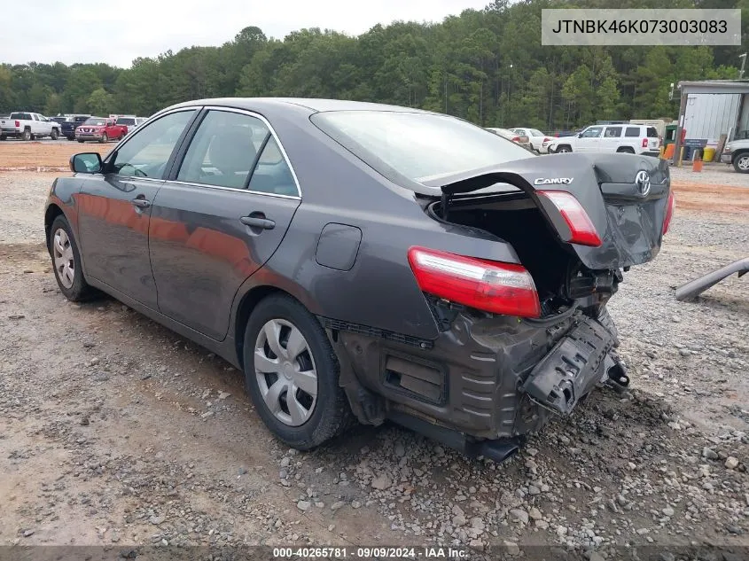 2007 Toyota Camry Le V6 VIN: JTNBK46K073003083 Lot: 40265781