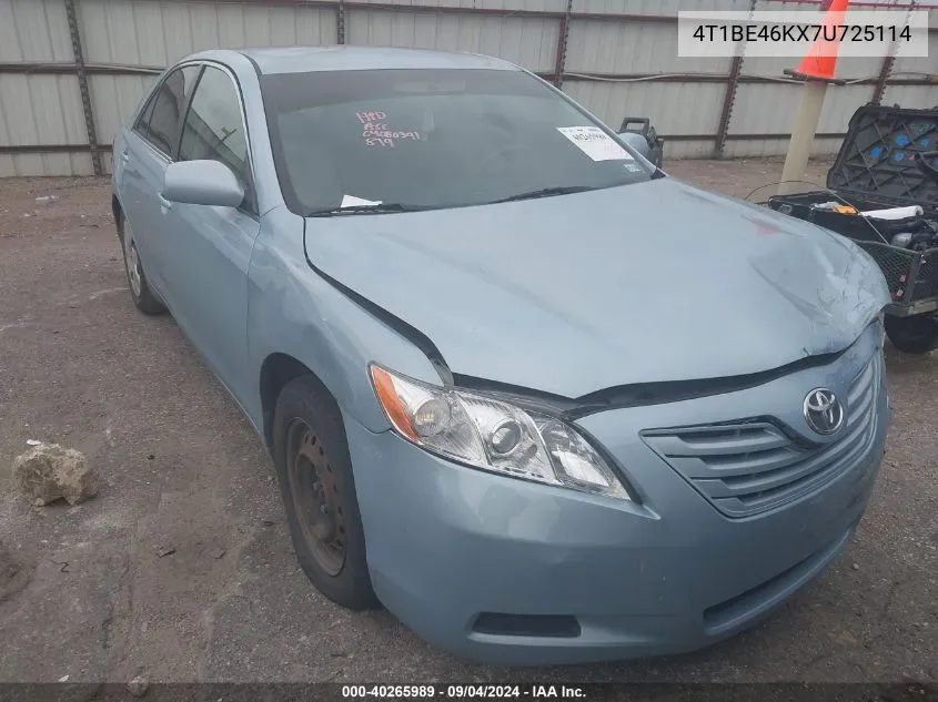 4T1BE46KX7U725114 2007 Toyota Camry Ce/Le/Xle/Se