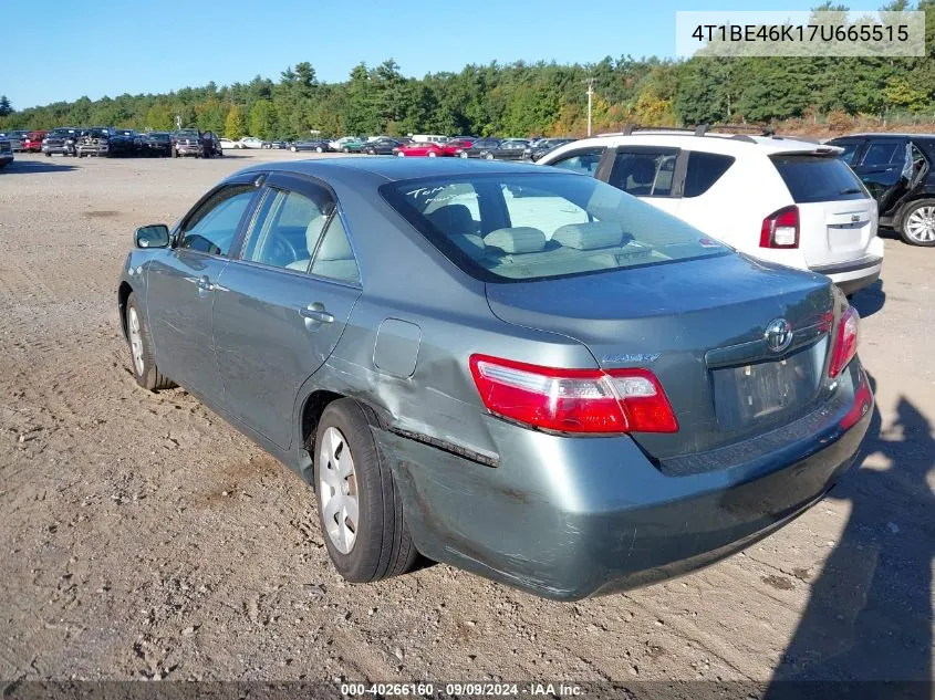 2007 Toyota Camry Le VIN: 4T1BE46K17U665515 Lot: 40266160