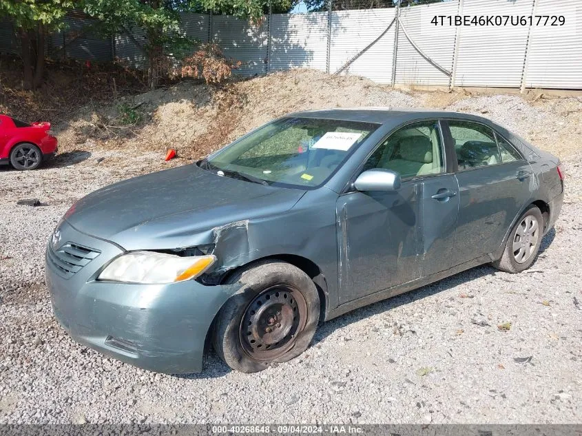 4T1BE46K07U617729 2007 Toyota Camry Le