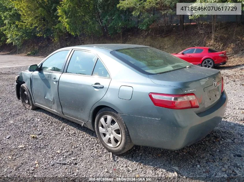 2007 Toyota Camry Le VIN: 4T1BE46K07U617729 Lot: 40268648