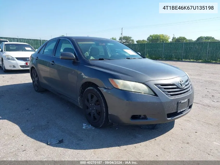 2007 Toyota Camry Le VIN: 4T1BE46K67U135198 Lot: 40270157