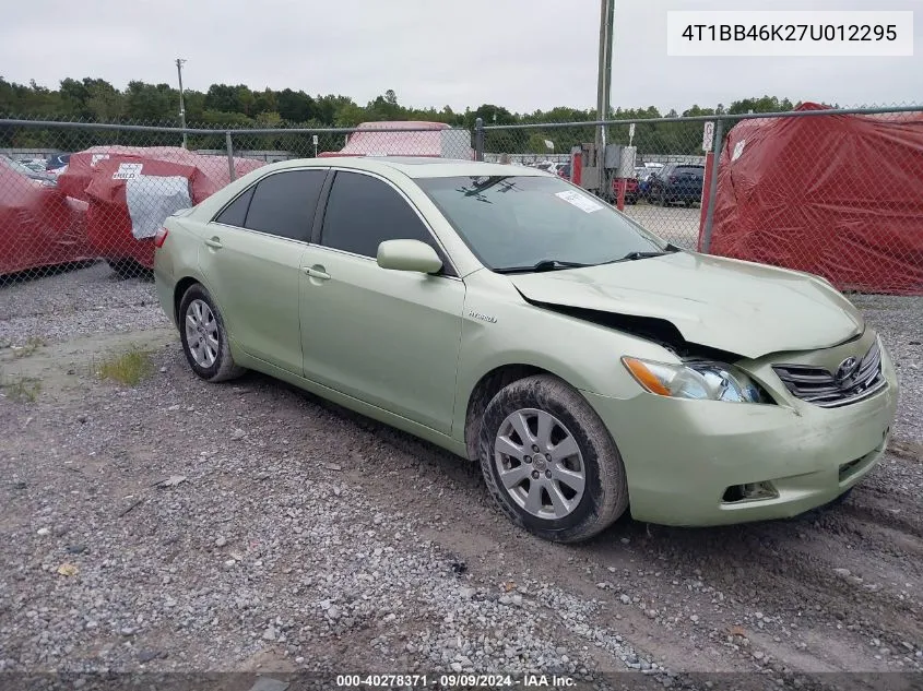 4T1BB46K27U012295 2007 Toyota Camry Hybrid