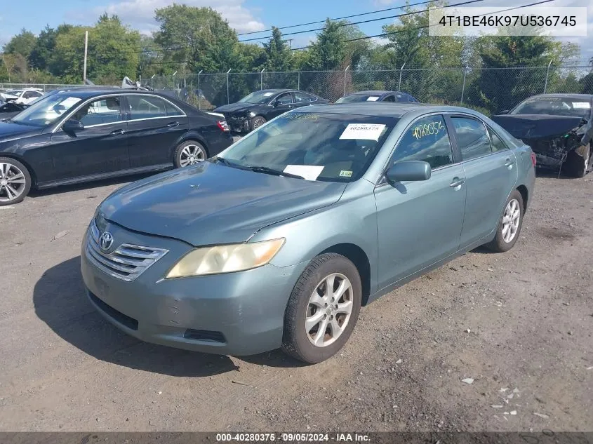 2007 Toyota Camry Le VIN: 4T1BE46K97U536745 Lot: 40280375