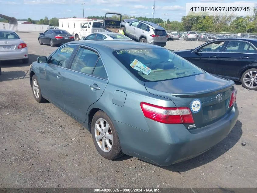 4T1BE46K97U536745 2007 Toyota Camry Le