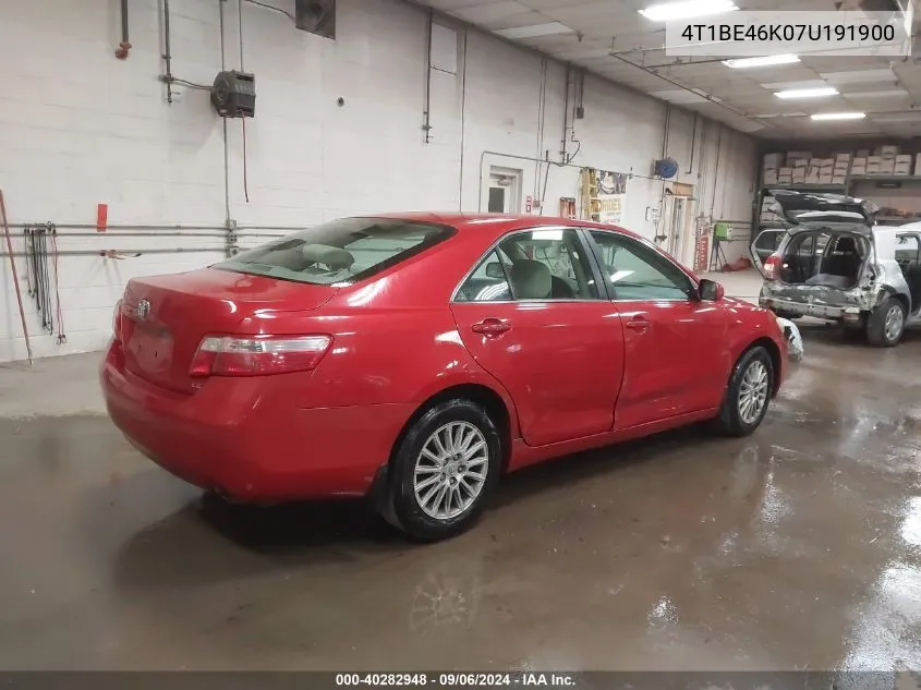 4T1BE46K07U191900 2007 Toyota Camry Le