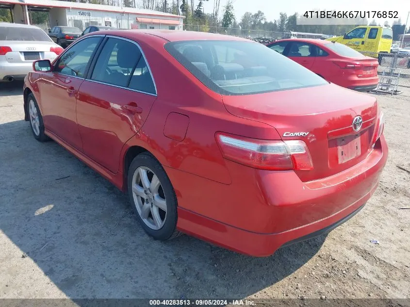 4T1BE46K67U176852 2007 Toyota Camry Ce/Le/Xle/Se