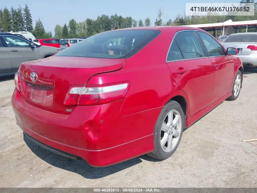 2007 Toyota Camry Ce/Le/Xle/Se VIN: 4T1BE46K67U176852 Lot: 40283513