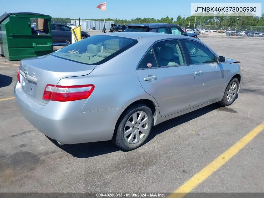 2007 Toyota Camry Xle V6 VIN: JTNBK46K373005930 Lot: 40286313