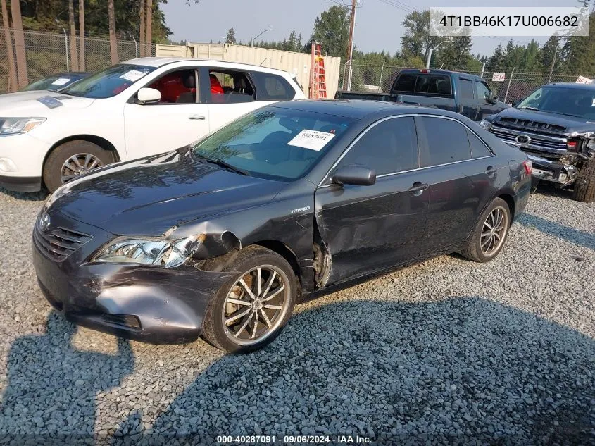 2007 Toyota Camry Hybrid VIN: 4T1BB46K17U006682 Lot: 40287091