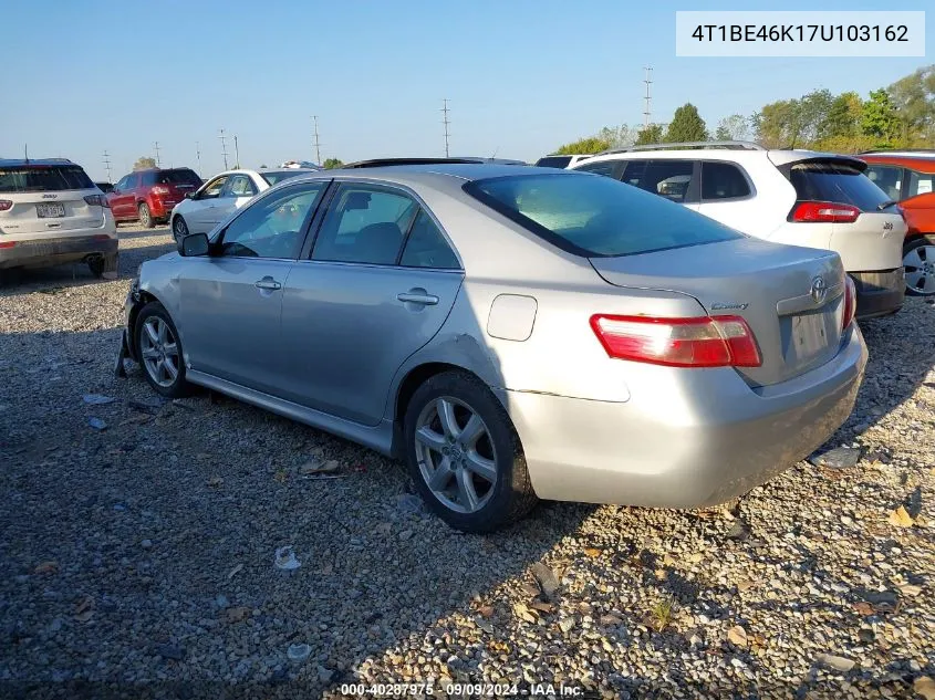 2007 Toyota Camry Se VIN: 4T1BE46K17U103162 Lot: 40287975