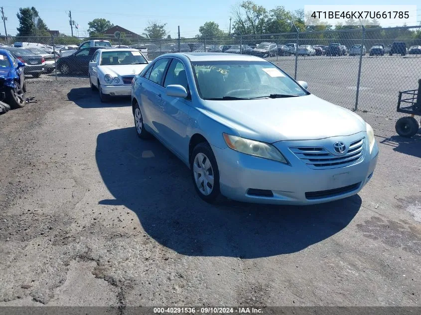 2007 Toyota Camry Le VIN: 4T1BE46KX7U661785 Lot: 40291536