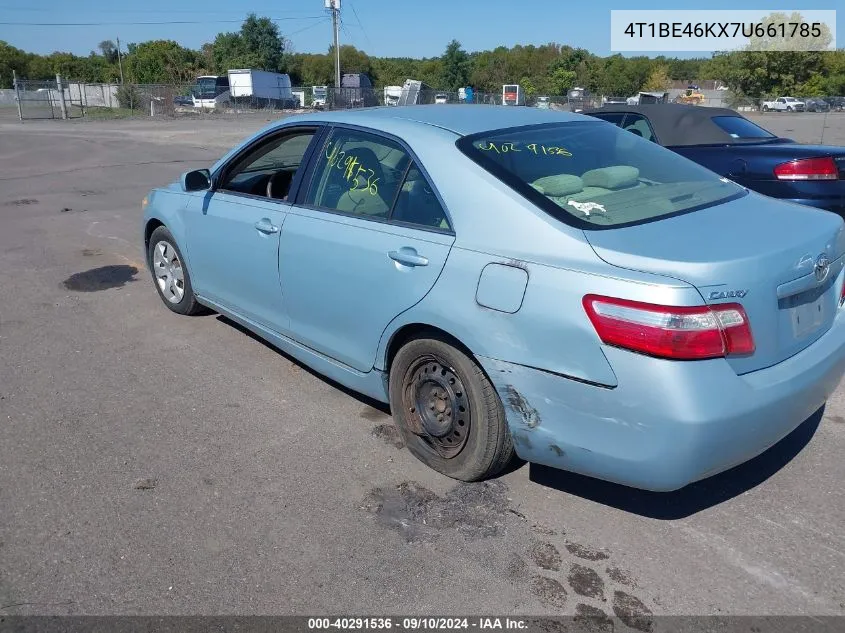 2007 Toyota Camry Le VIN: 4T1BE46KX7U661785 Lot: 40291536