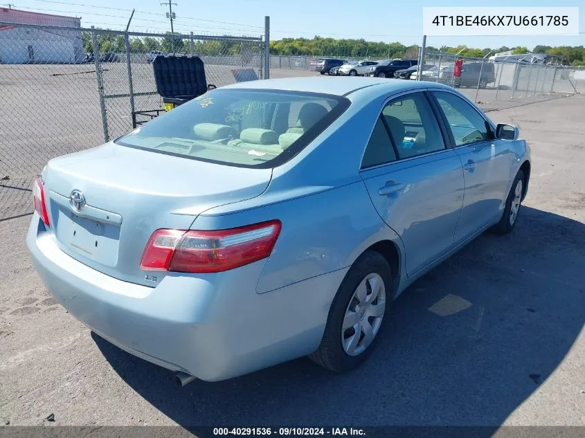 2007 Toyota Camry Le VIN: 4T1BE46KX7U661785 Lot: 40291536