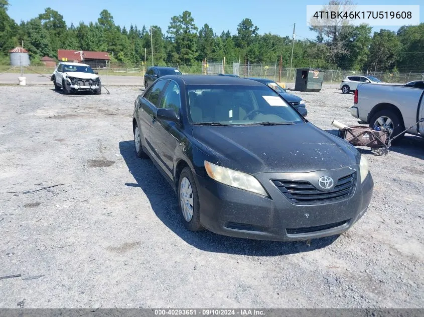 4T1BK46K17U519608 2007 Toyota Camry Le V6