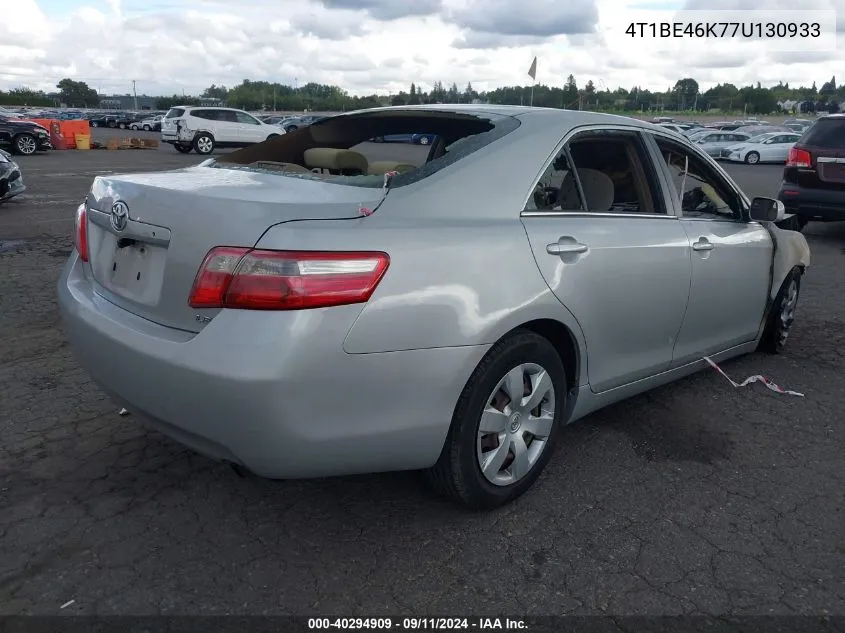 2007 Toyota Camry Le VIN: 4T1BE46K77U130933 Lot: 40294909