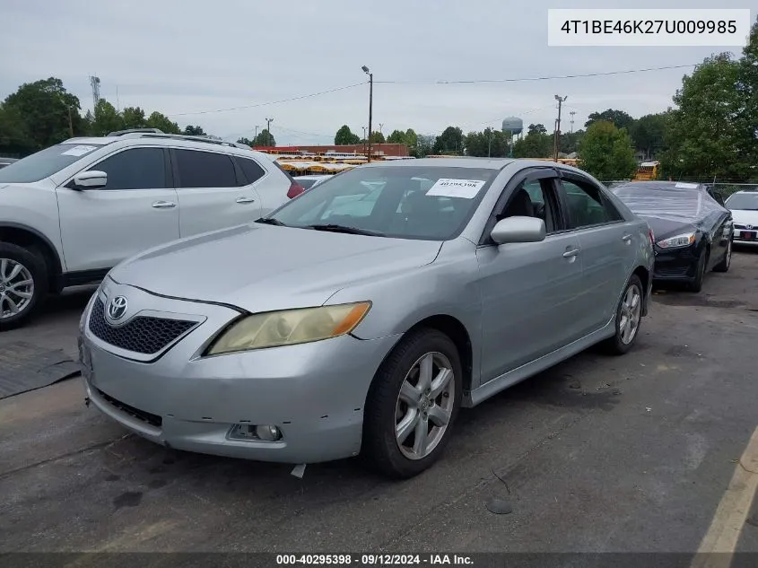 2007 Toyota Camry Se VIN: 4T1BE46K27U009985 Lot: 40295398