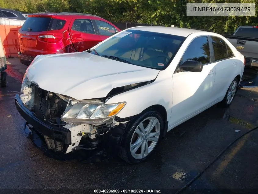 2007 Toyota Camry Le VIN: JTNBE46K473039429 Lot: 40296909