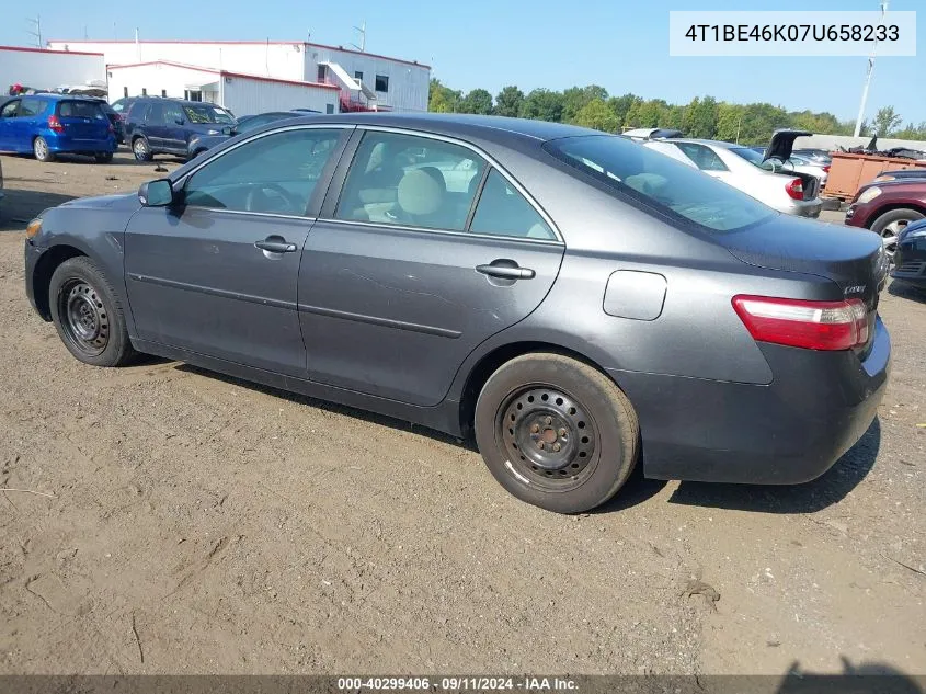 2007 Toyota Camry Le VIN: 4T1BE46K07U658233 Lot: 40299406