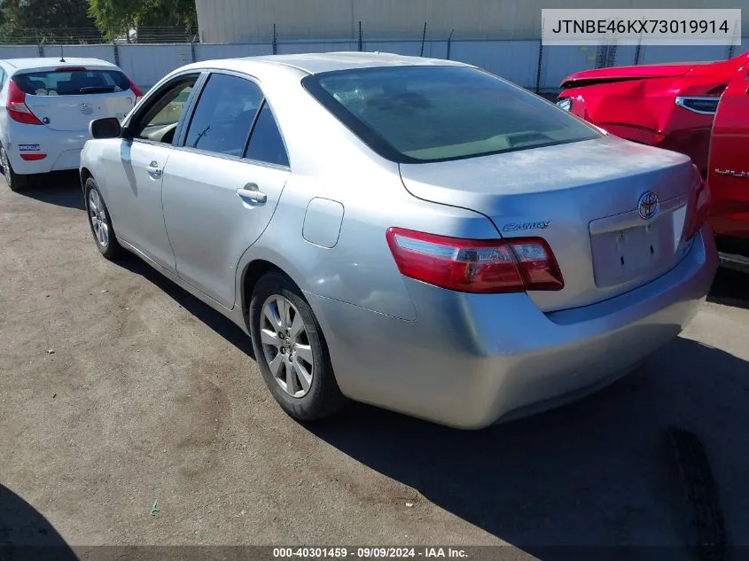 2007 Toyota Camry Xle VIN: JTNBE46KX73019914 Lot: 40301459