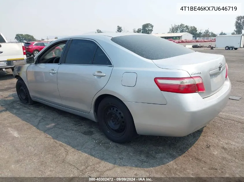 2007 Toyota Camry Le VIN: 4T1BE46KX7U646719 Lot: 40302472