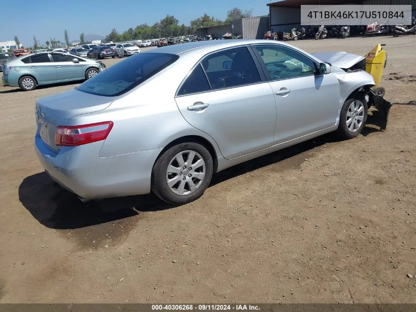 4T1BK46K17U510844 2007 Toyota Camry Xle V6