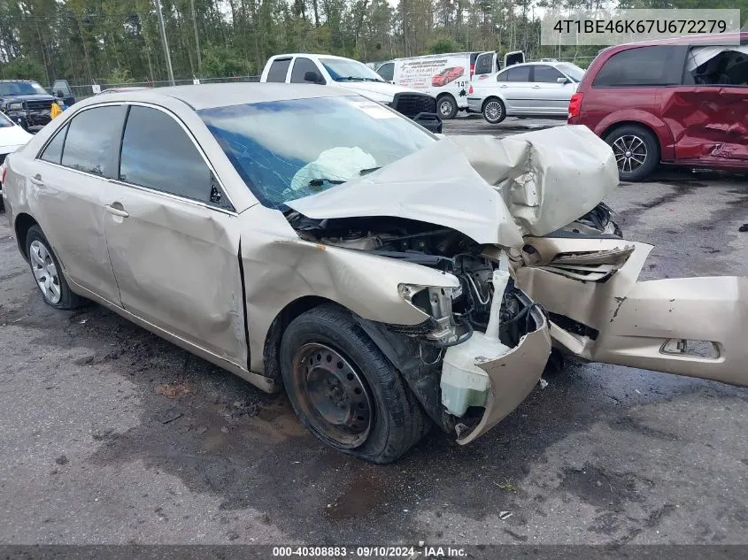 2007 Toyota Camry Ce VIN: 4T1BE46K67U672279 Lot: 40308883