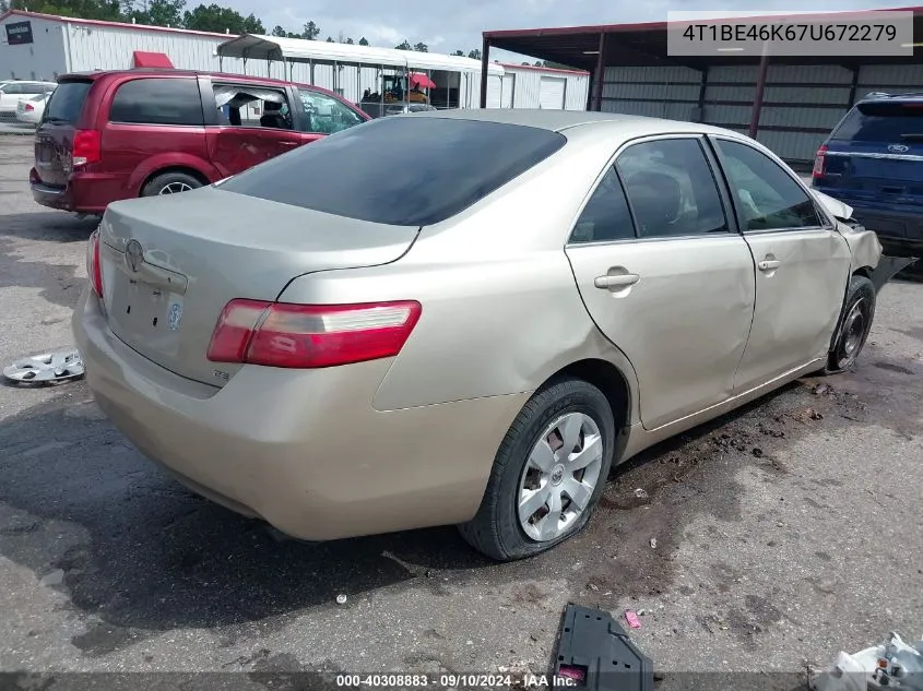 2007 Toyota Camry Ce VIN: 4T1BE46K67U672279 Lot: 40308883