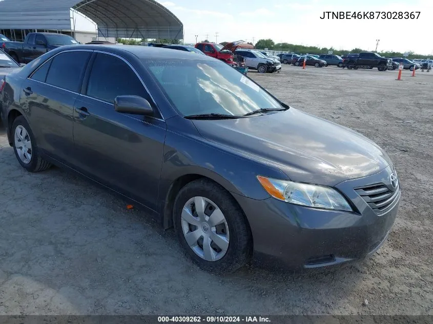 2007 Toyota Camry Ce/Le/Xle/Se VIN: JTNBE46K873028367 Lot: 40309262