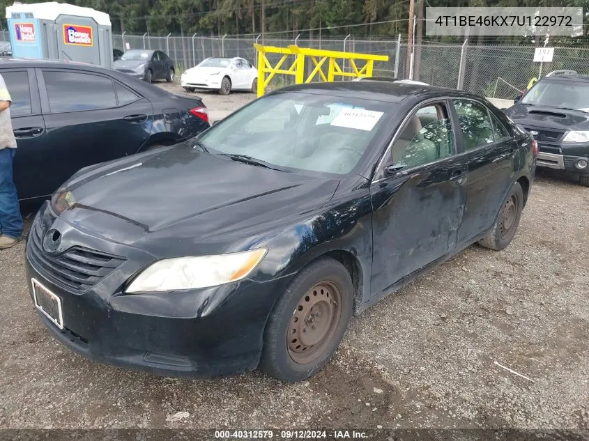 2007 Toyota Camry Le VIN: 4T1BE46KX7U122972 Lot: 40312579