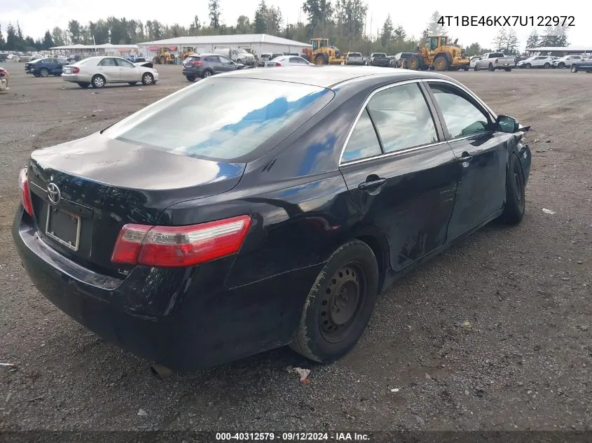 4T1BE46KX7U122972 2007 Toyota Camry Le