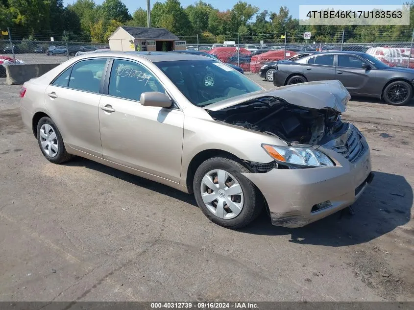 4T1BE46K17U183563 2007 Toyota Camry Le