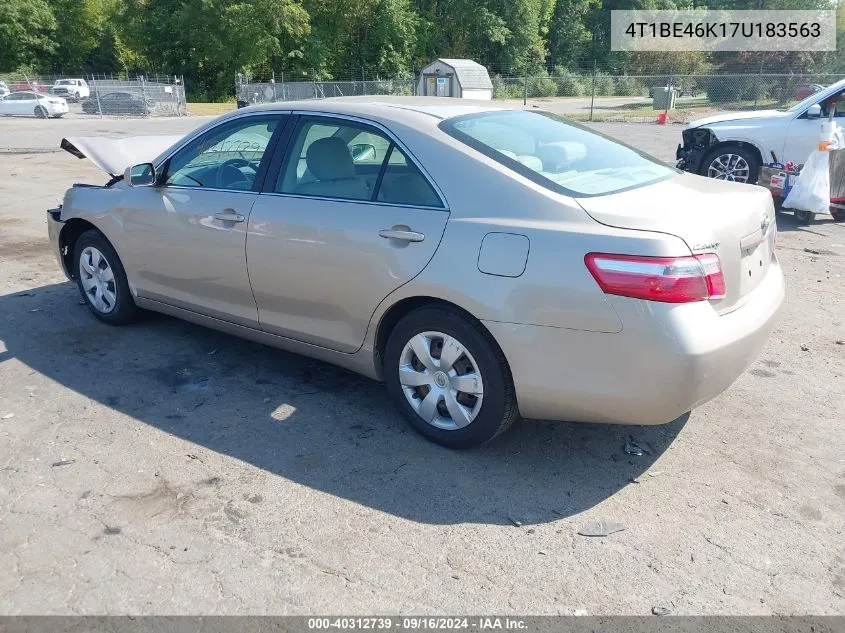 4T1BE46K17U183563 2007 Toyota Camry Le