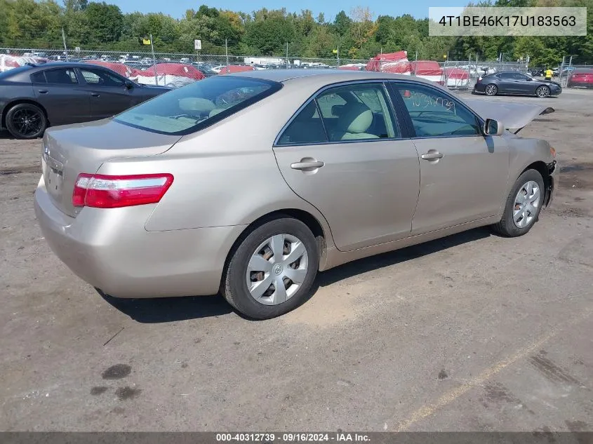 4T1BE46K17U183563 2007 Toyota Camry Le